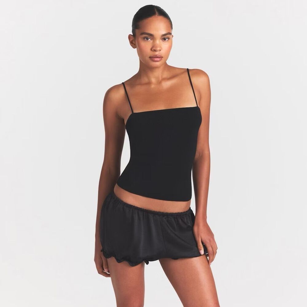 Skims Refined Knit Cami Obsidian Size Small